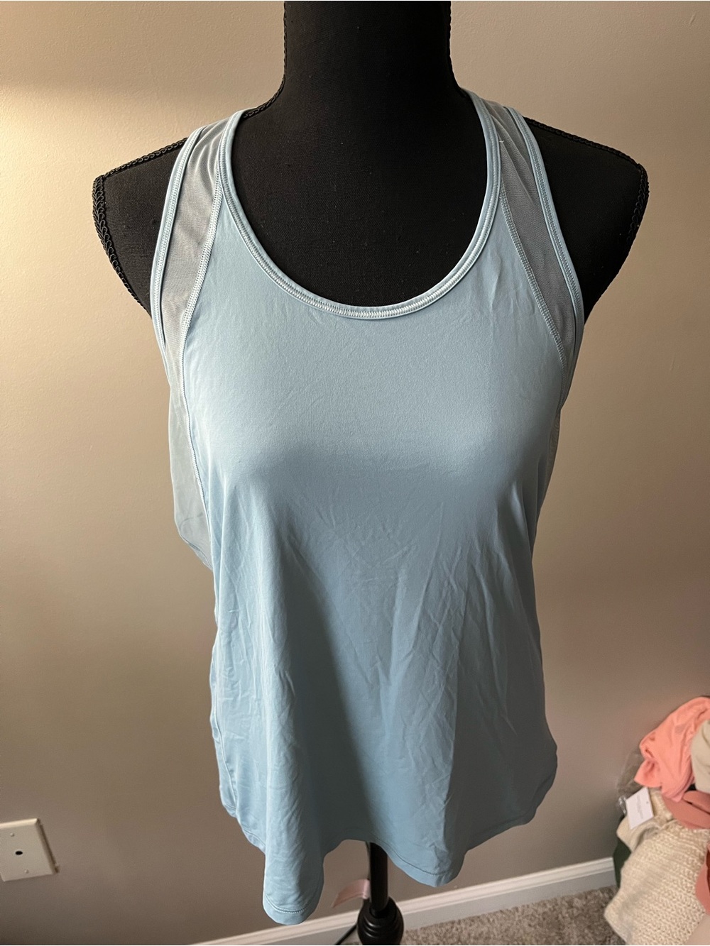 Light Blue Women's Scoop Neck Tank Top